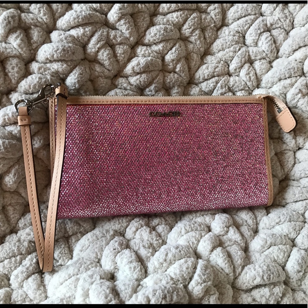 Coach Glitter Wristlet